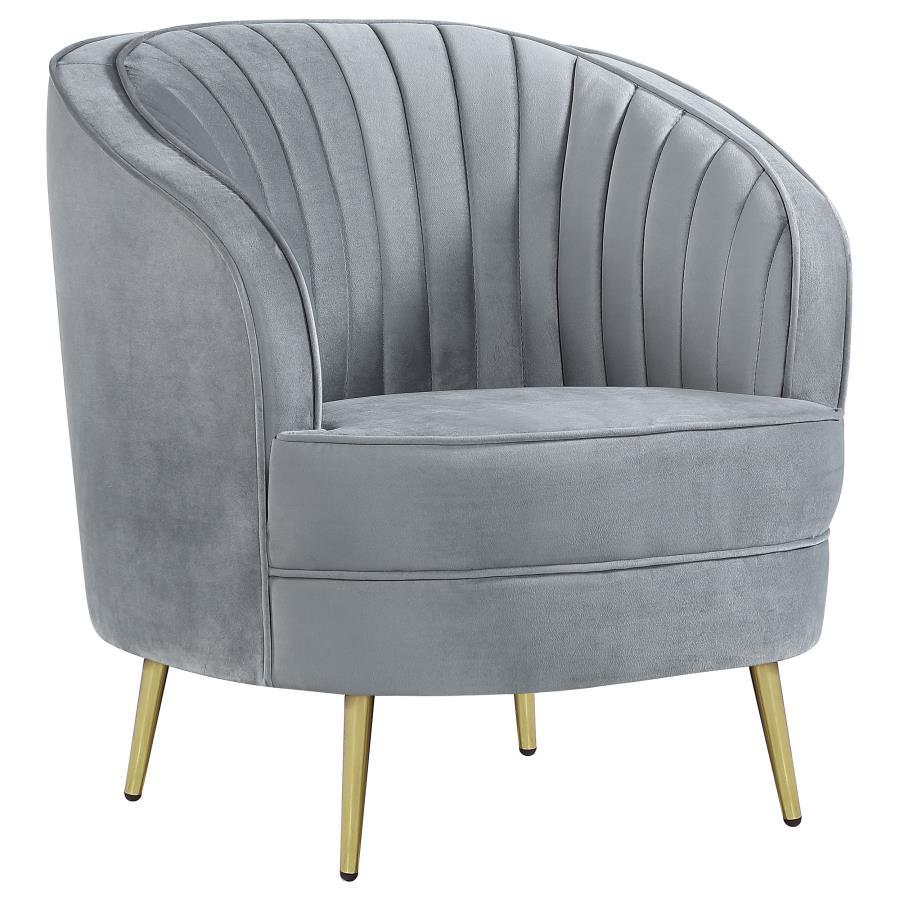 Sophia - Upholstered Channel Tufted Barrel Accent Chair CoasterEssence