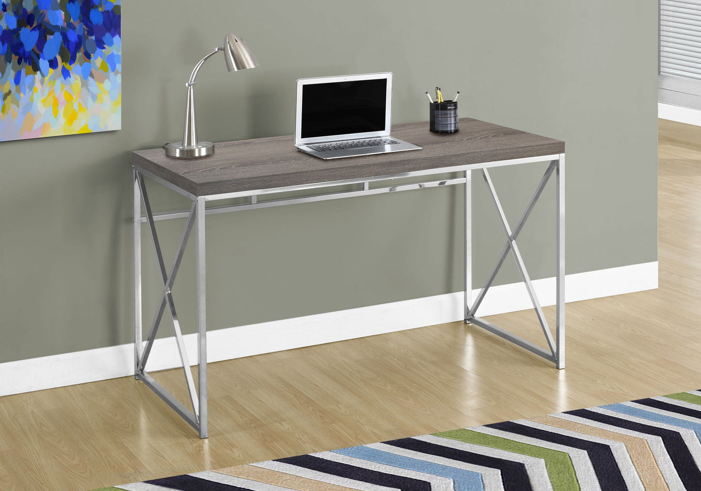 Computer Desk For Home Office, Laptop, Glossy Contemporary & Modern 8th Street