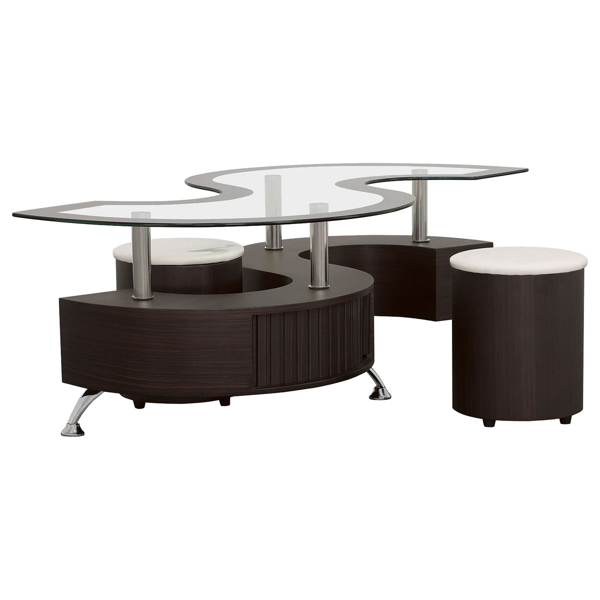 Marley - 3 Piece Coffee Table And Stools Set Furniture Max