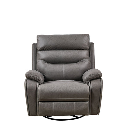 Dual Okin Motor Rocking And 240° Swivel Single Sofa Seat Recliner Chair Infinite Position, Head Rest With Power Function Refined Comfort