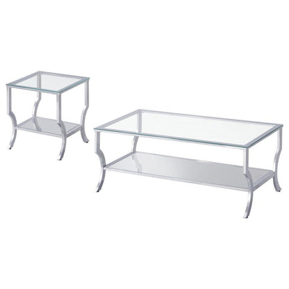 Saide - Glass Top Coffee And End Table Set Coaster Fine Furniture