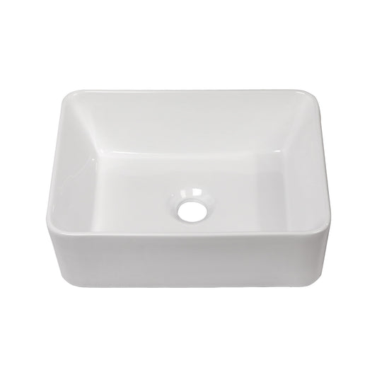 Sleek Ceramic Rectangular Vessel Bathroom Sink Daily Nest