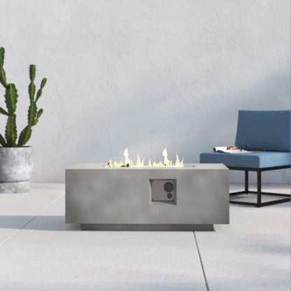 Propane Outdoor Durable Fire Pit Table - Gray LSI Patio Furniture