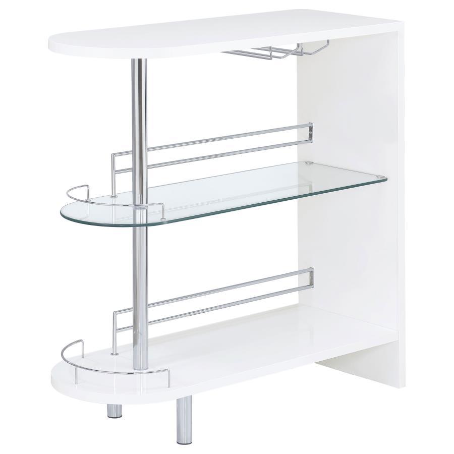 Adolfo - Rectangular 2-Tier Home Bar Table CoasterEssence
