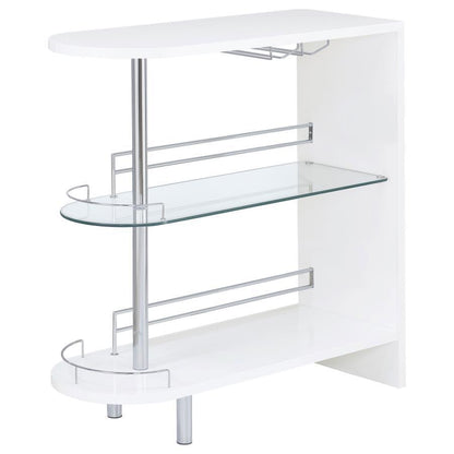 Adolfo - Rectangular 2-Tier Home Bar Table CoasterEssence