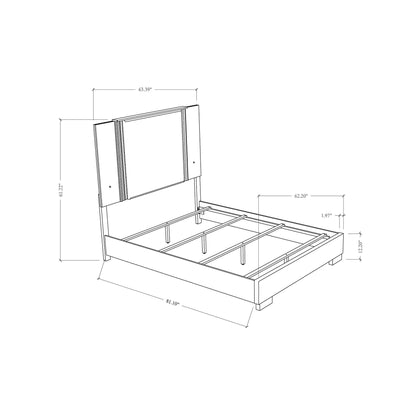 Moon - 5 Pieces Bedroom Set With LED Lighting Global Furniture USA