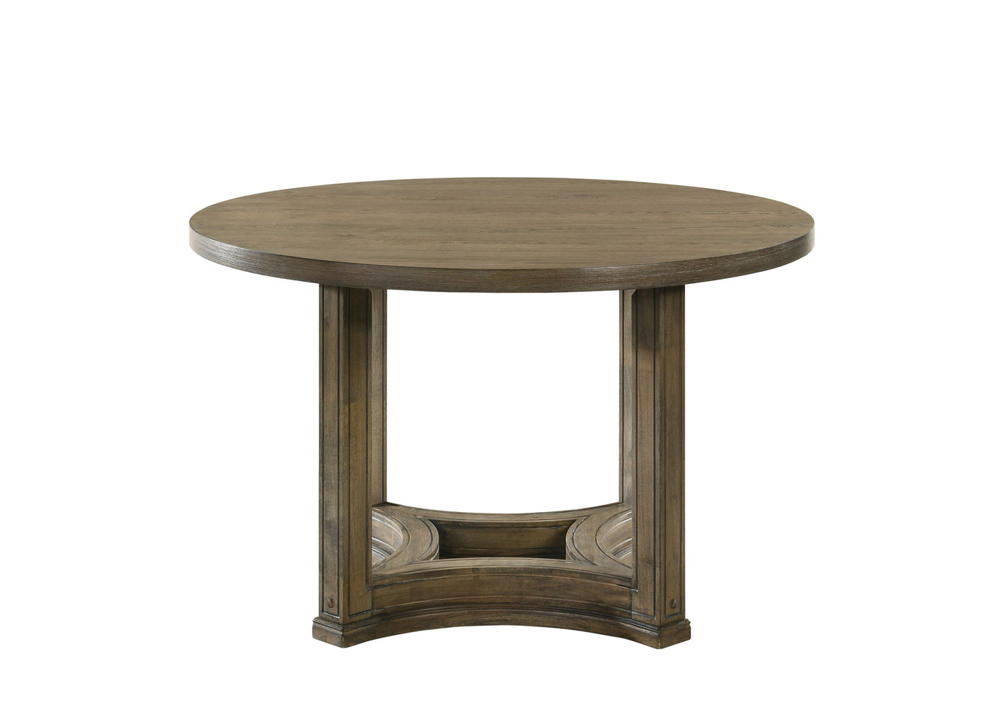 Parfield - 5 Pieces Round Dining Room Set - Light Brown / Oak Acme