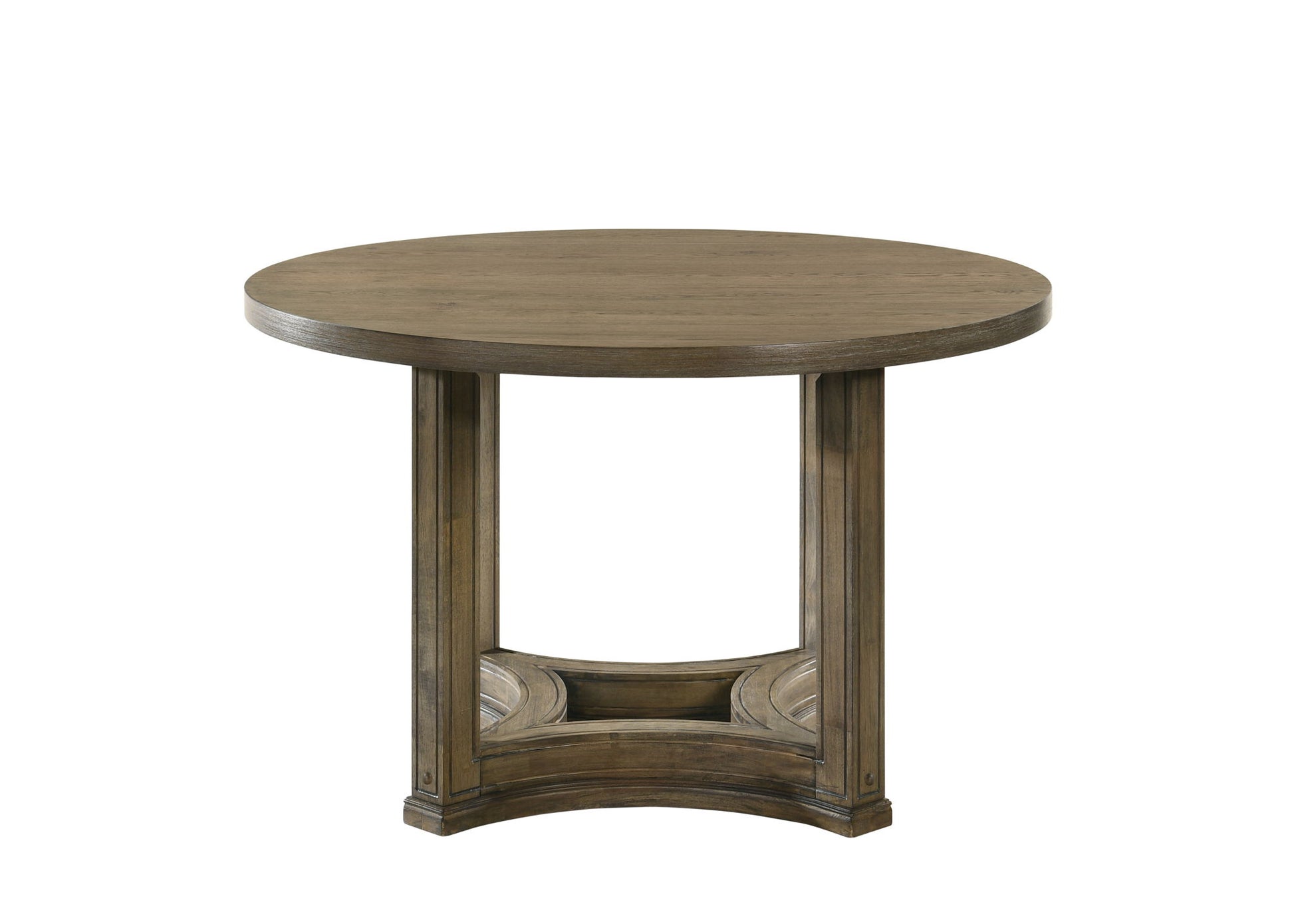 Parfield - 5 Pieces Round Dining Room Set - Light Brown / Oak Acme