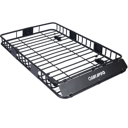 Motoring Rooftop Cargo Carrier Basket Steel, Universal Fit Roof Rack Daily Nest