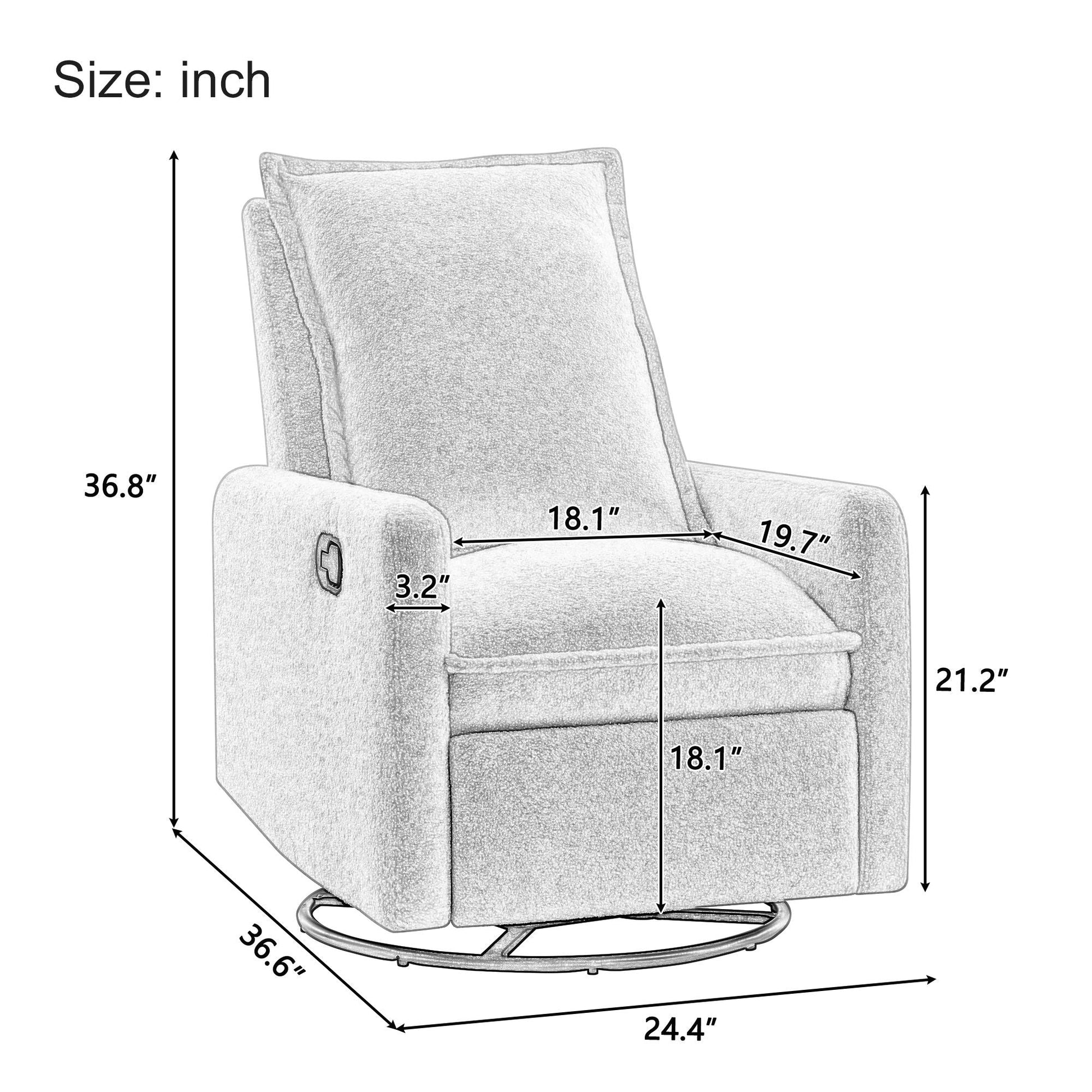 Swivel Rocker Glider Recliner Chair Hearth and Haven