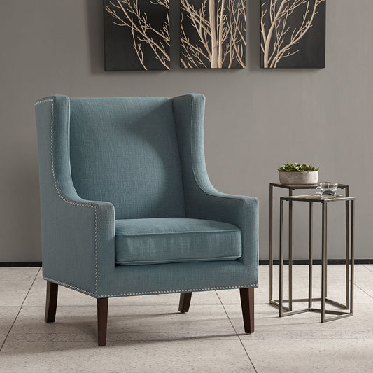 Barton - Wing Chair - Blue