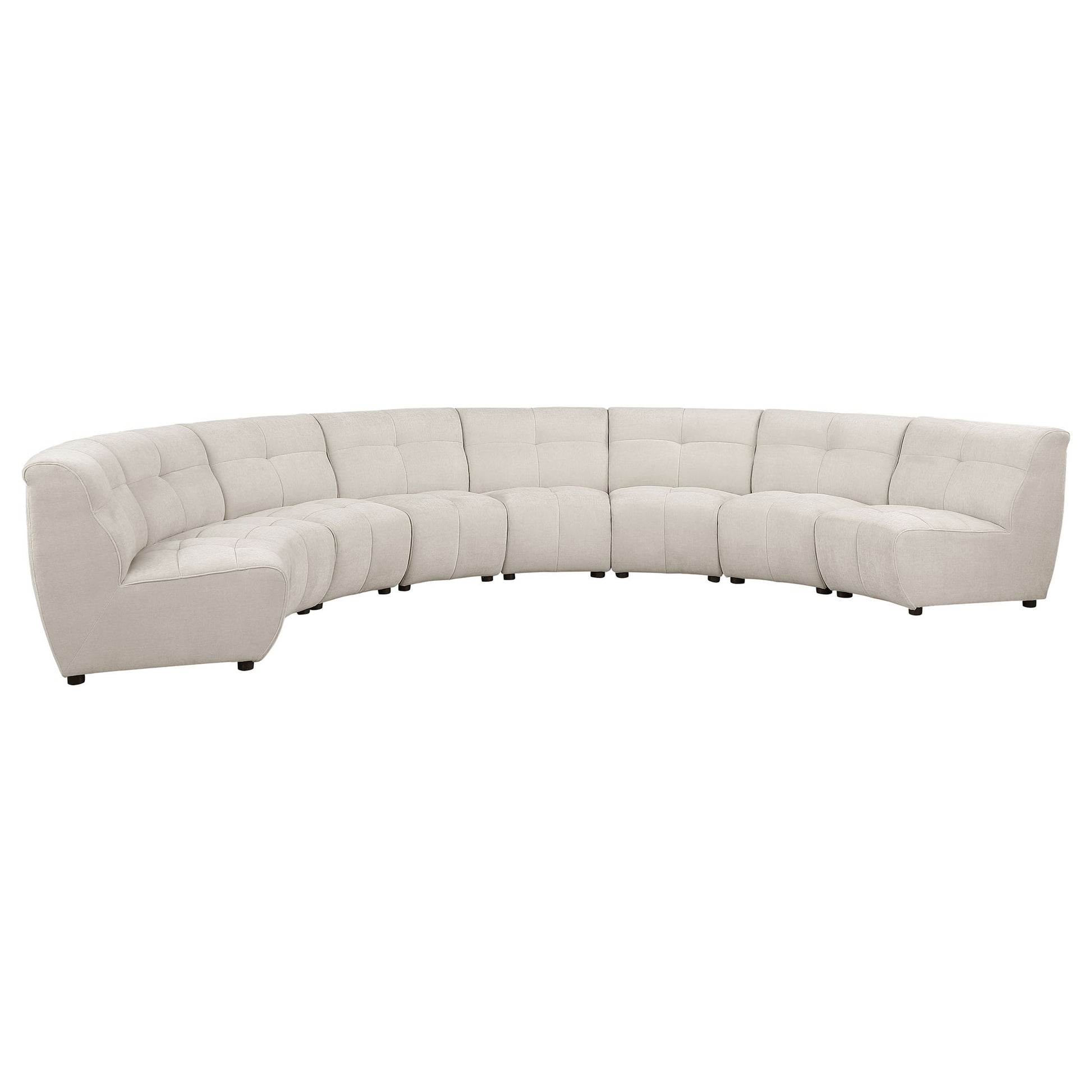 Sycamore - 8 Piece Upholstered Sectional Sofa With Curved Design - Ivory Furniture Max