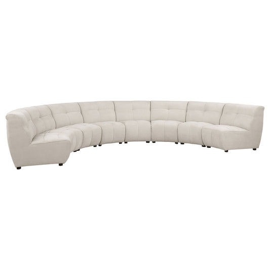 Sycamore - 8 Piece Upholstered Sectional Sofa With Curved Design - Ivory Furniture Max