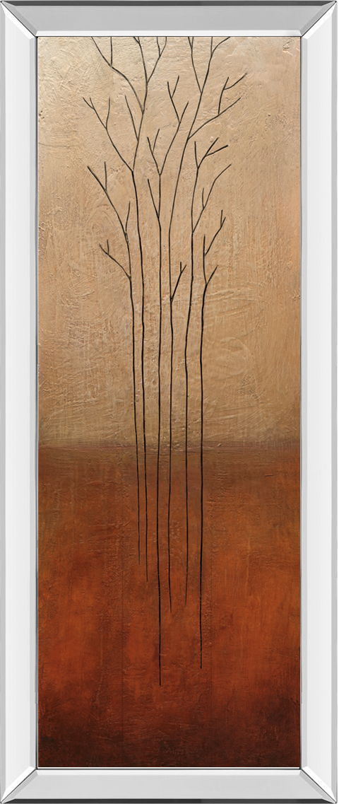 Branch Rouge I By Eve - Mirrored Frame Wall Art - Dark Brown