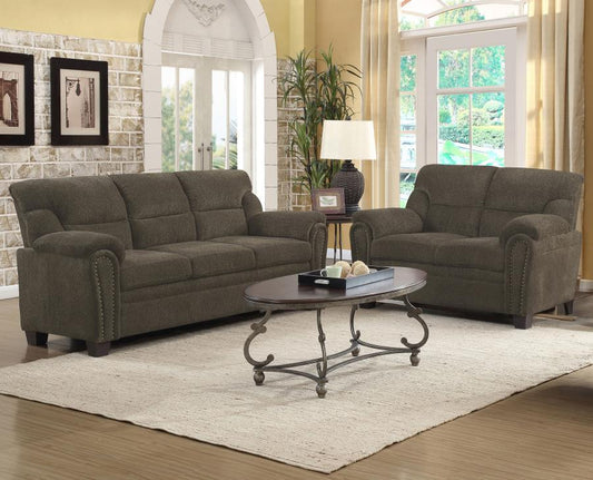 Clementine - Upholstered Padded Arm Sofa Set