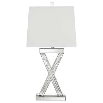 Dominick - Tapered Mirrored Acrylic Table Lamp - Silver