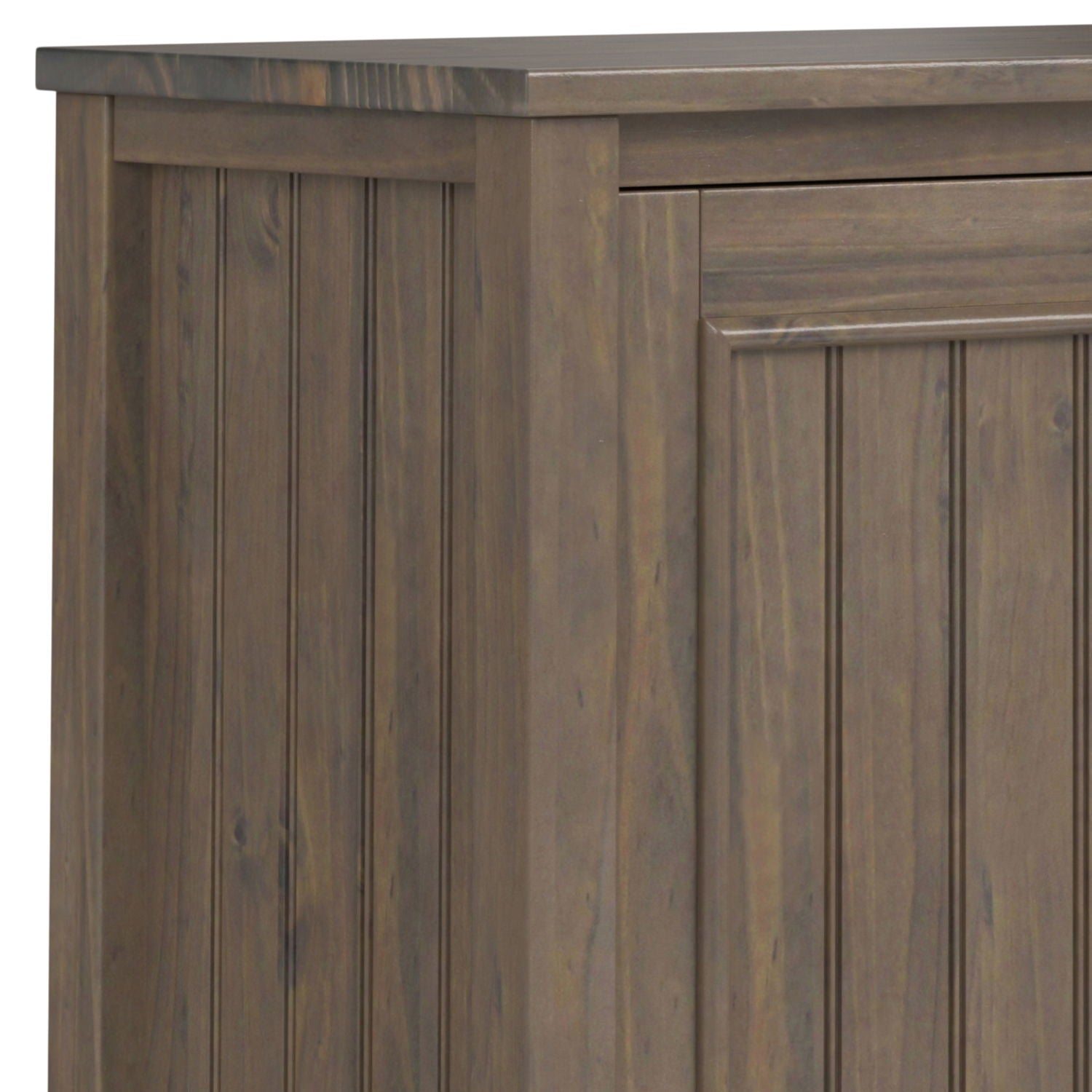 Lev - Low Storage Cabinet - Smoky Brown Simpli-Home