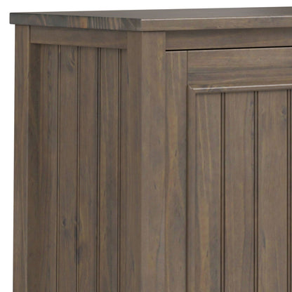 Lev - Low Storage Cabinet - Smoky Brown Simpli-Home