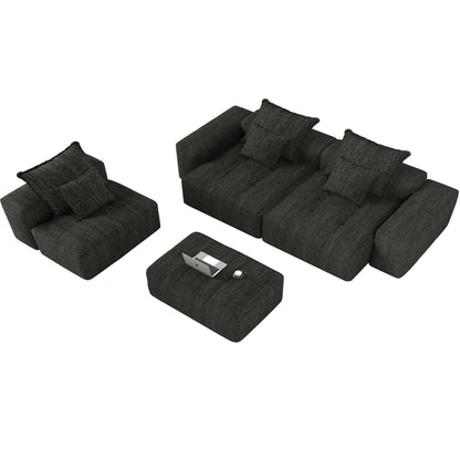 Modern Oversized Diy Combination Modular Sectional Sofa With Pillows Home Essentials