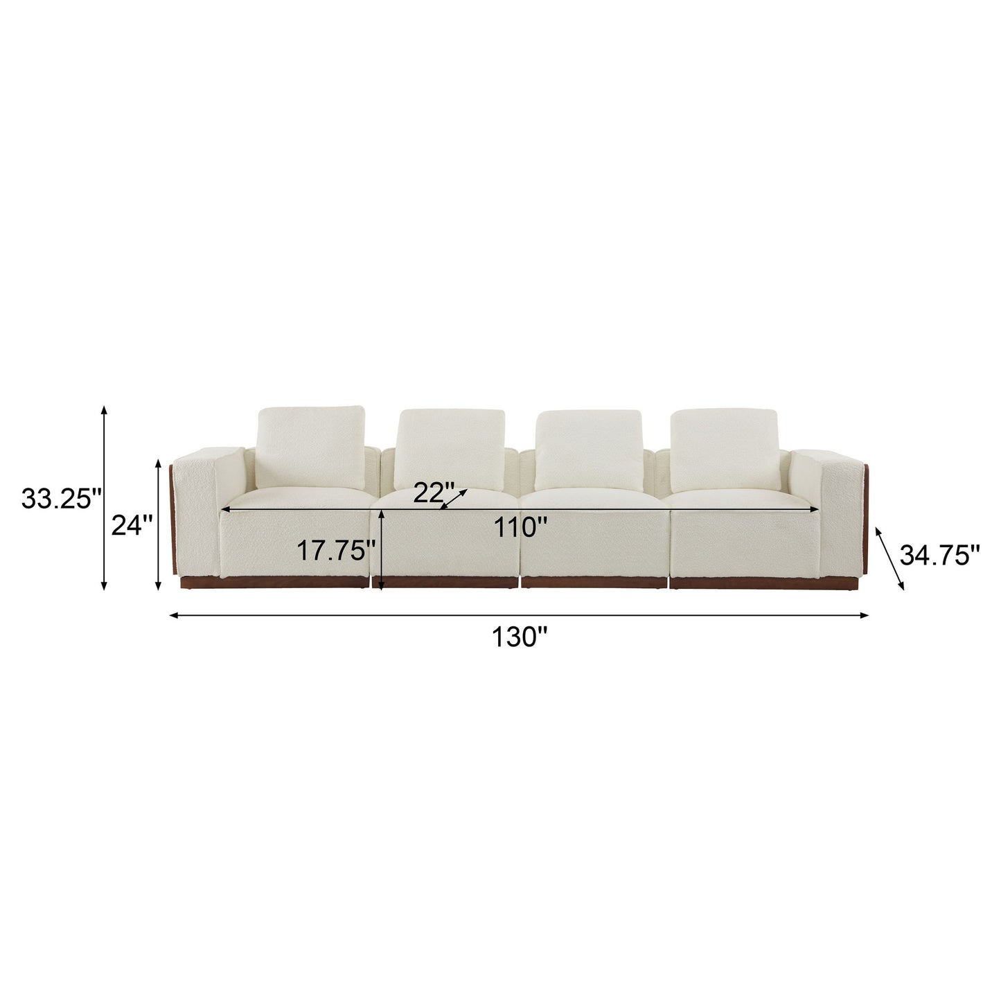 Chita - Modular Sectional Sofa With Larger Seats Noble House