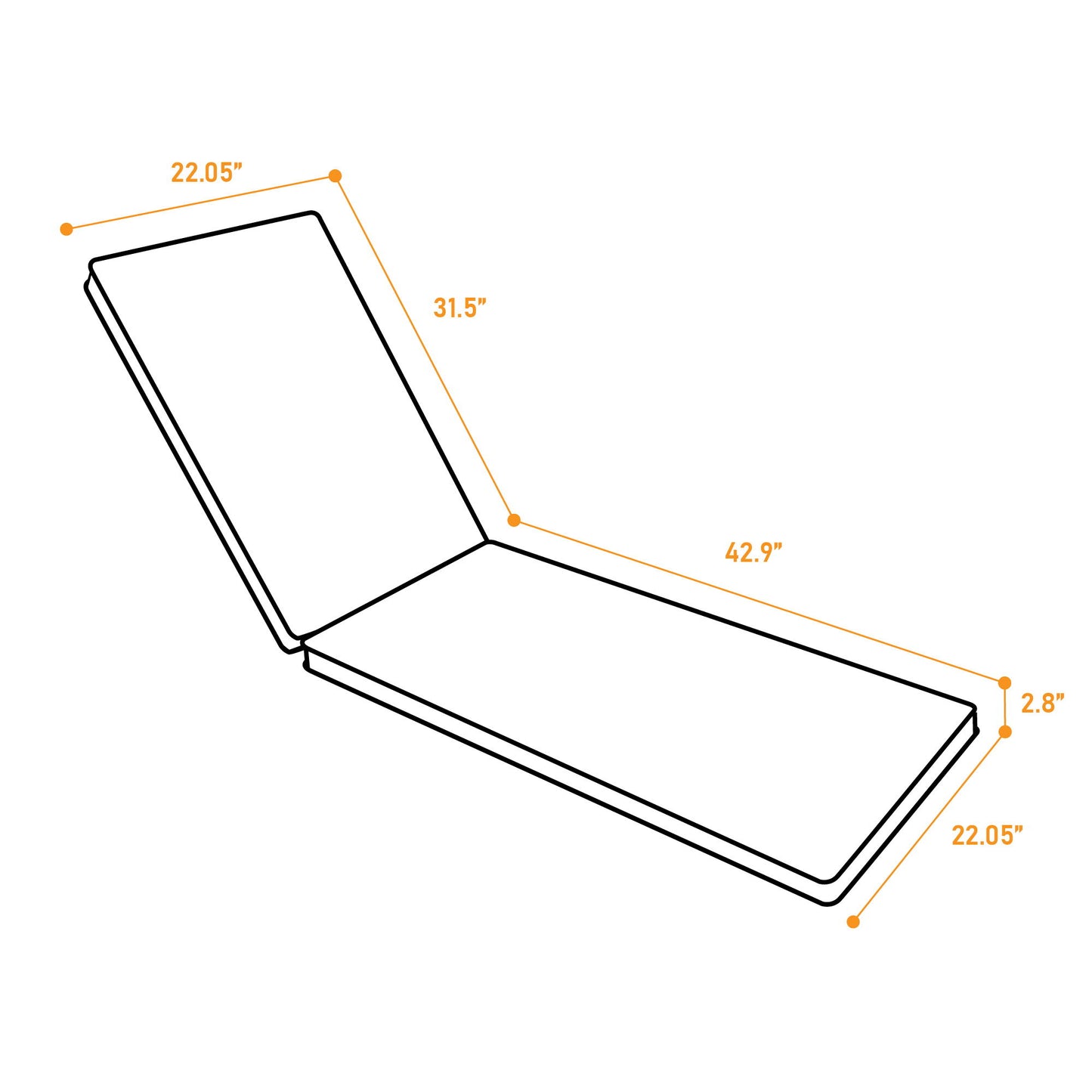 Outdoor Lounge Chair Cushion Replacement Patio Funiture Seat Cushion Chaise Lounge Cushion Home Essentials