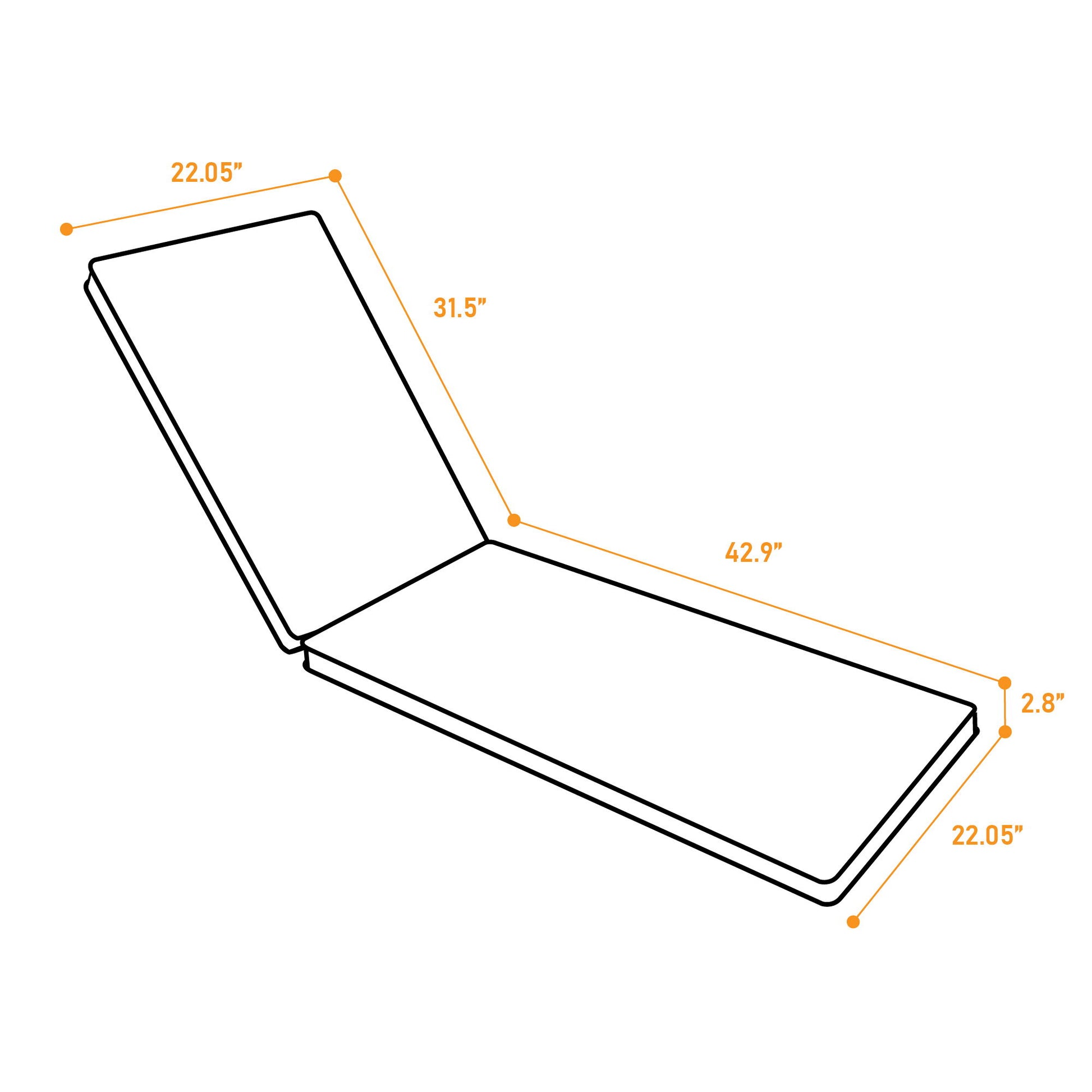 Outdoor Lounge Chair Cushion Replacement Patio Funiture Seat Cushion Chaise Lounge Cushion Home Essentials