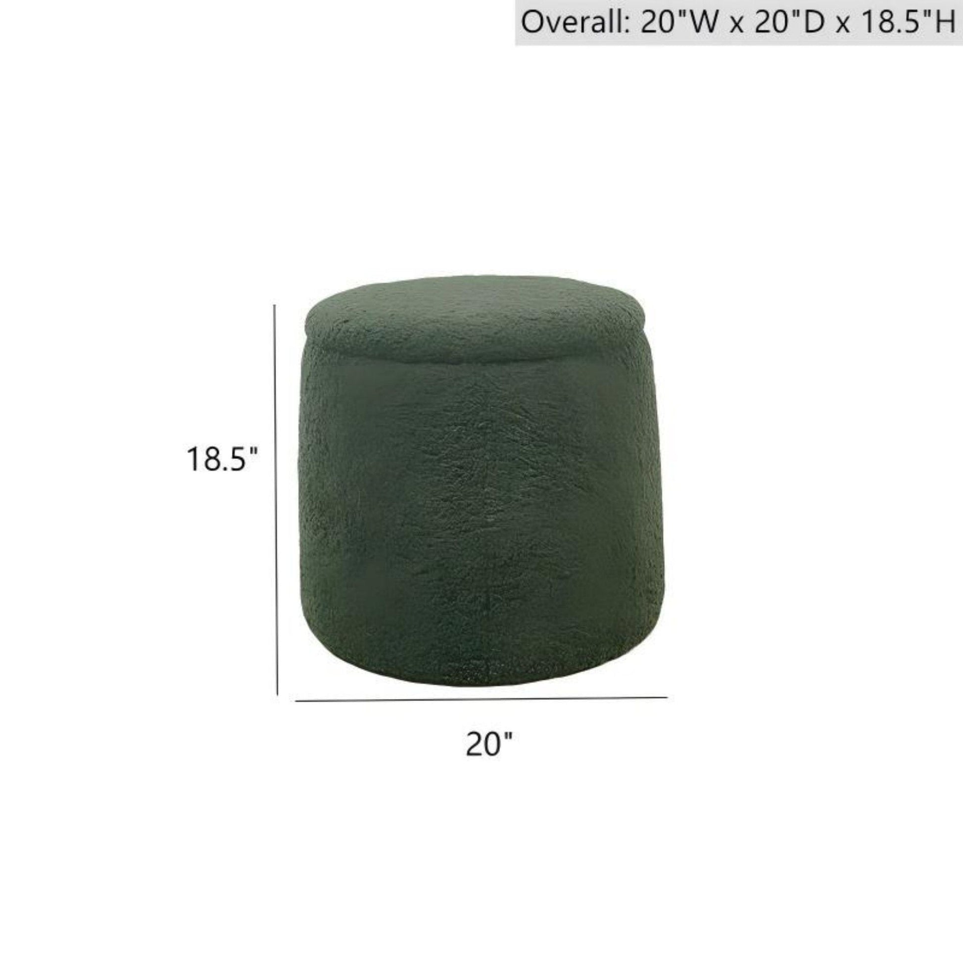 Elegant Round Storage Ottoman Upholstered JLA