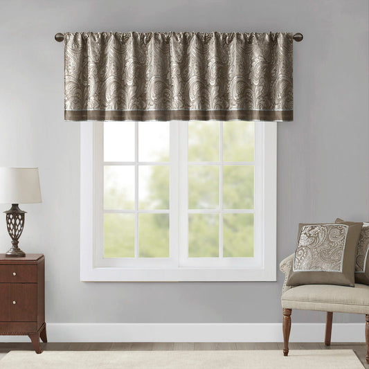 Aubrey - Window Valance - Blue / Brown