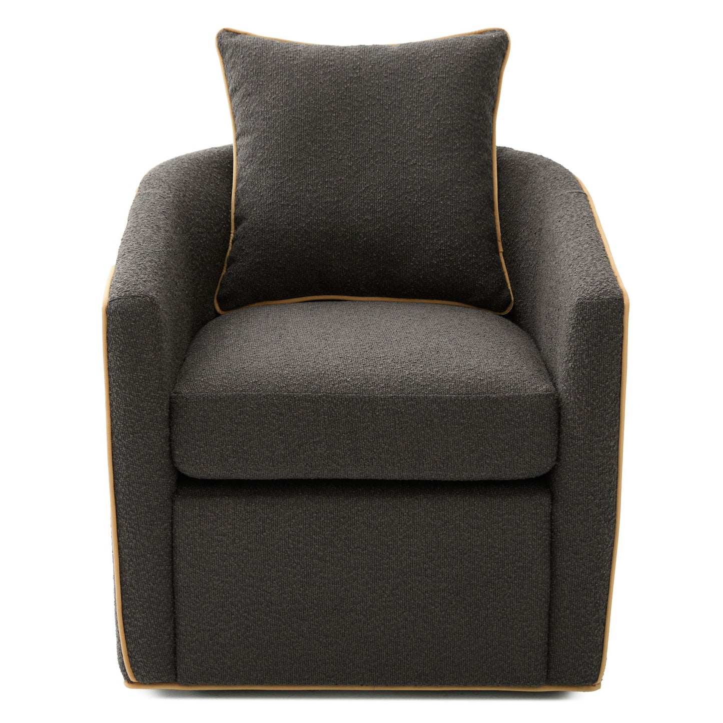 Swivel Accent Chair, Rotating Base, For Living Room Noble House