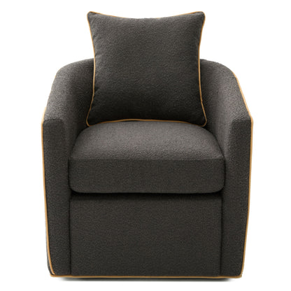 Swivel Accent Chair, Rotating Base, For Living Room Noble House