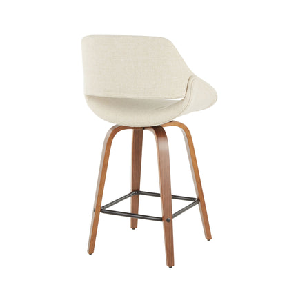 Fabrico - Mid-Century Modern, Counter Stool (Set of 2) Lumi Source