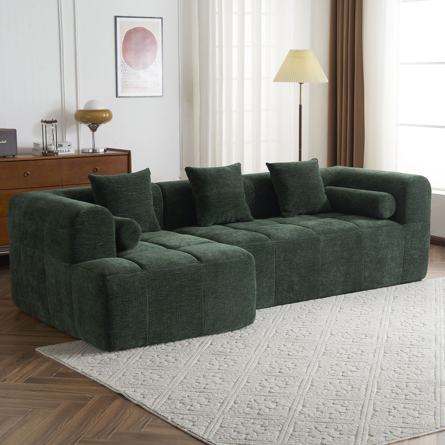 Sectional Free Combined Sofa With 2 Side Pockets Hearth and Haven