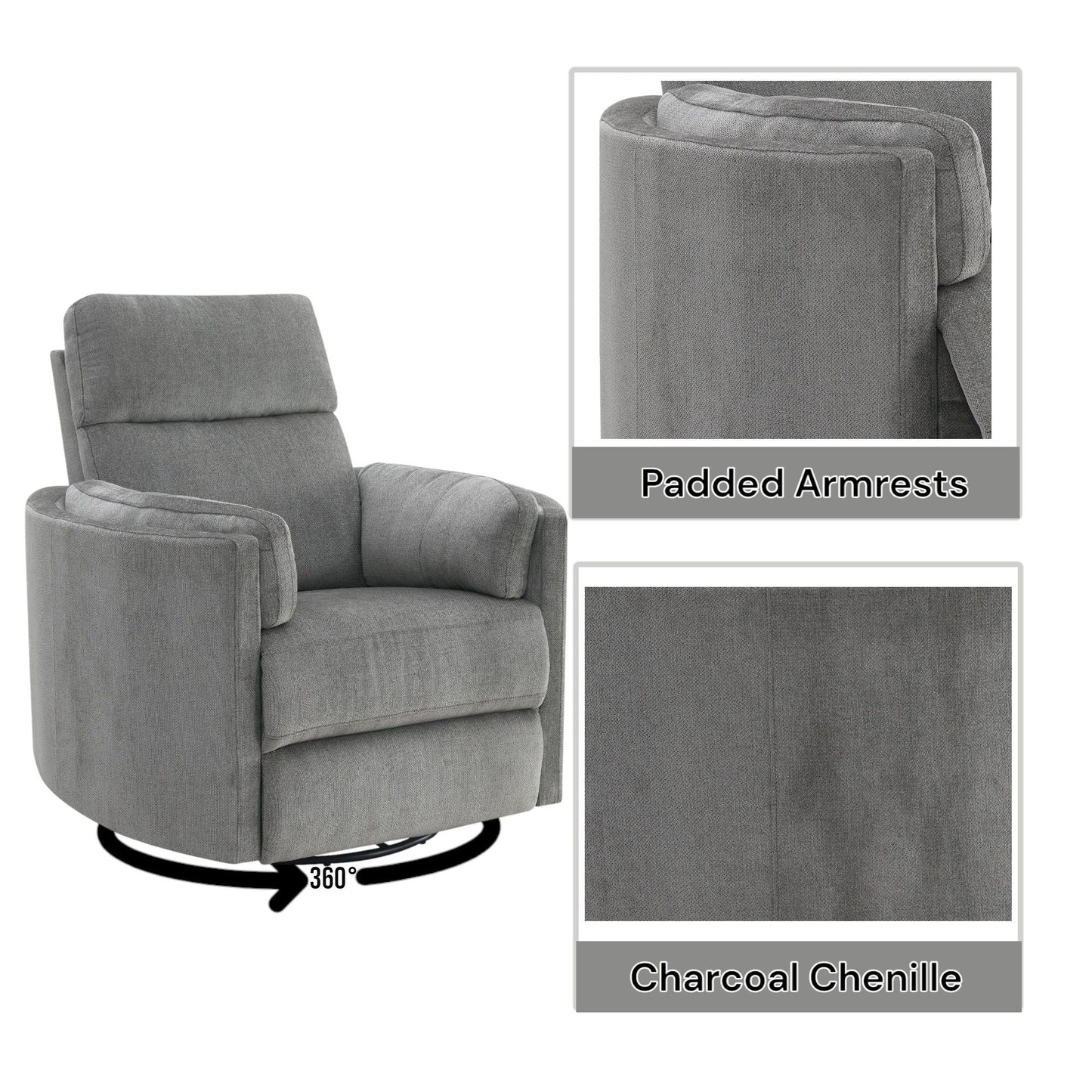 Sagen - Glider Recliner With Swivel Acme