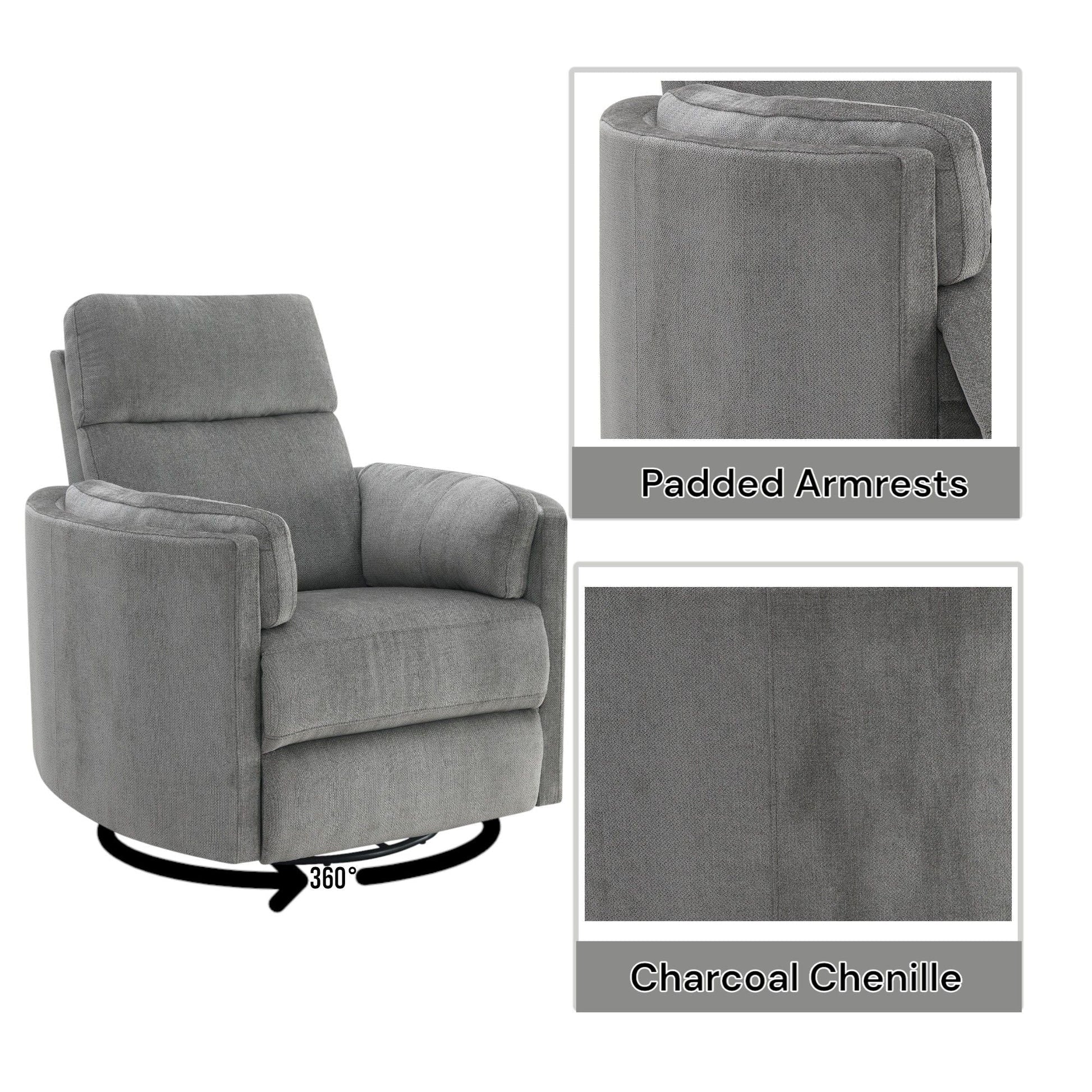 Sagen - Glider Recliner With Swivel Acme