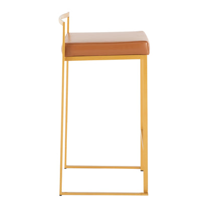 Fuji - Contemporary / Glam Design Counter Stool (Set of 2) Lumi Source