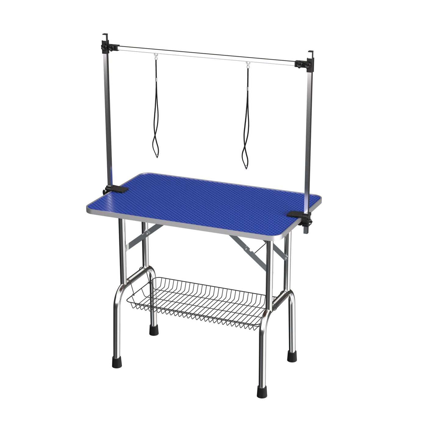 Large Size Grooming Table For Pet Dog And Cat With Adjustable Arm And Clamps Large Heavy Duty Animal Grooming Table - Blue Daily Nest