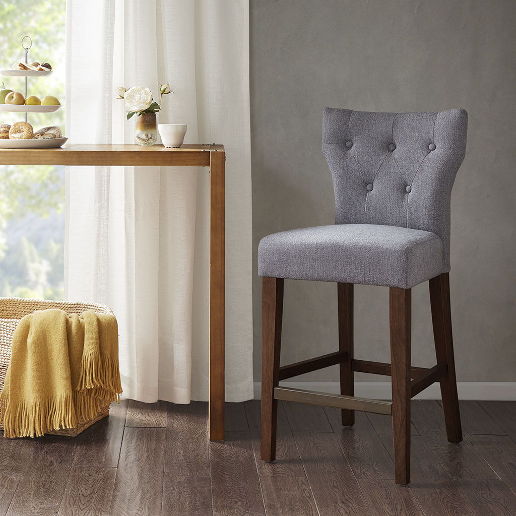 Avila - Tufted Back Counter Stool - Gray