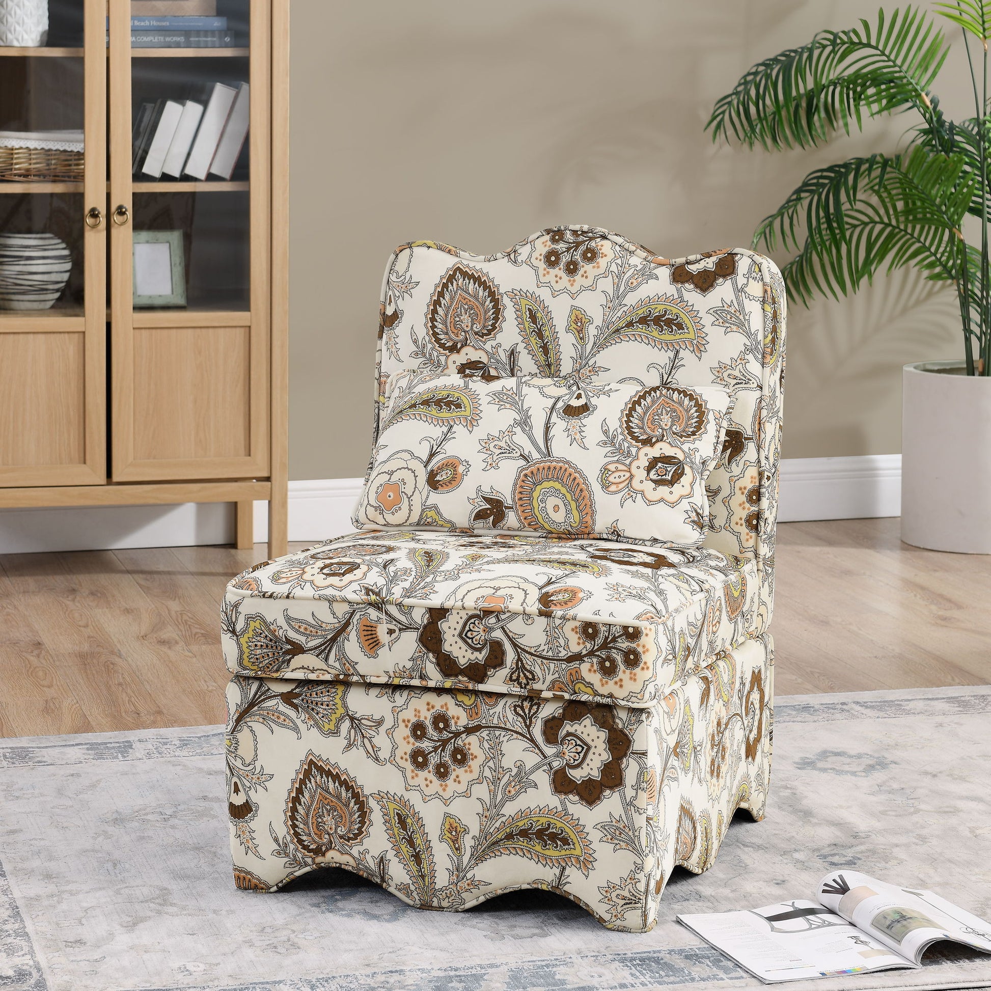 Stylish Flannel Dining Chair With Soft Cushion And Backrest Home Essentials