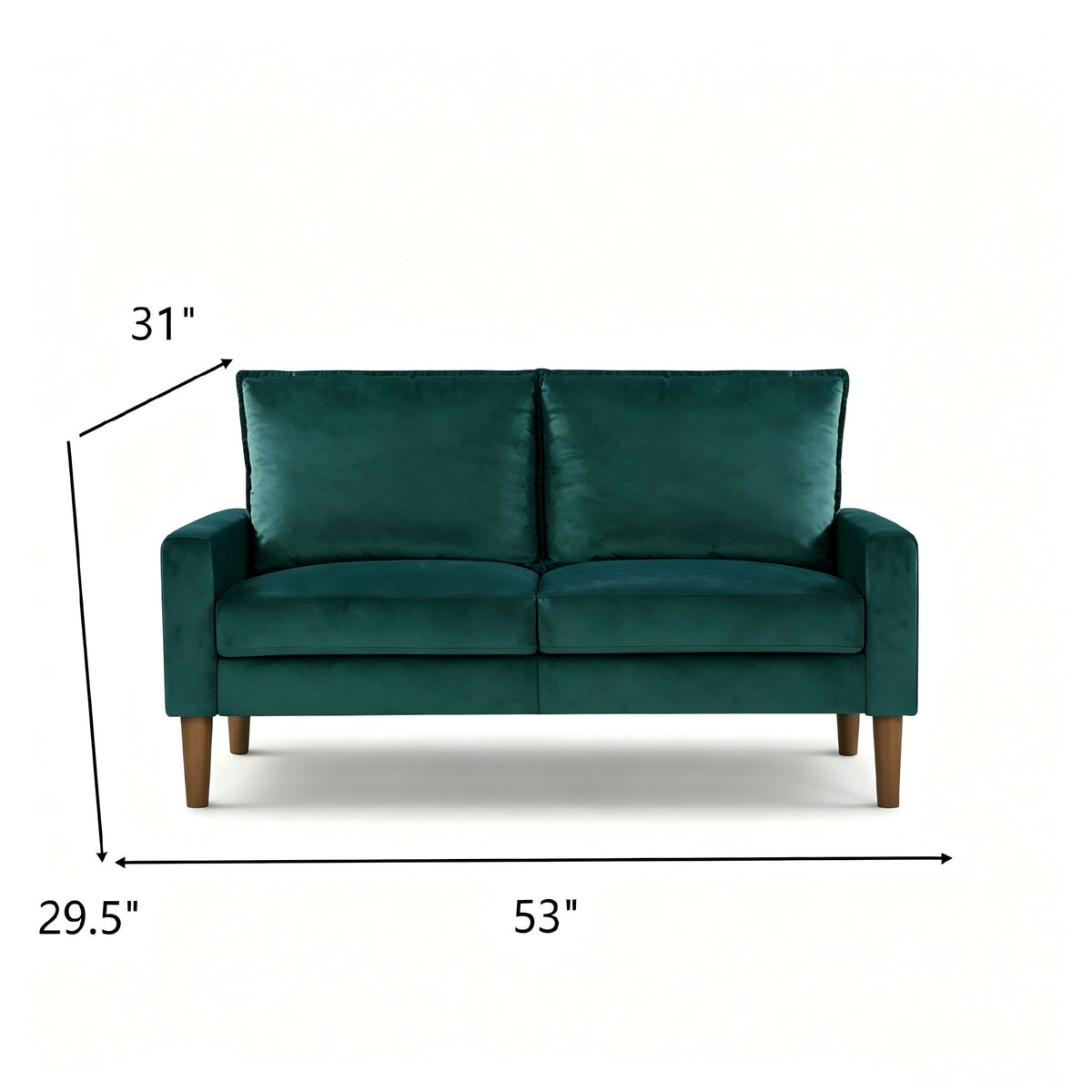 Upholstered Loveseat Sofa, 2 Seater Couch For Living Room Apartment US Pride