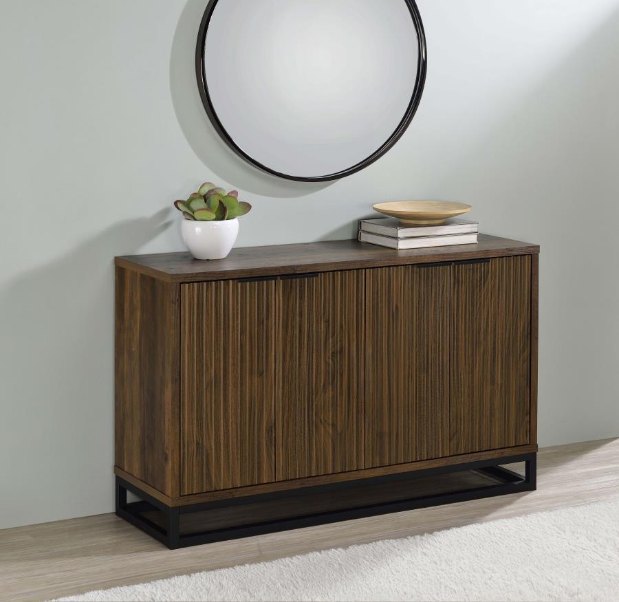 Ryatt - 4 Door Engineered Wood Accent Cabinet - Dark Pine Coaster Fine Furniture