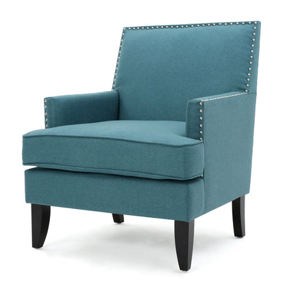 Serenada - Upholstered Fabric Club Chair With Nailhead Trim And Tapered Birch Legs Noble House
