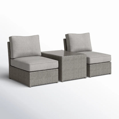 Modern Wicker Outdoor Seating Set With Cushions LSI Patio Furniture