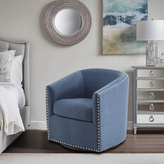Tyler - Swivel Chair - Blue Madison Park