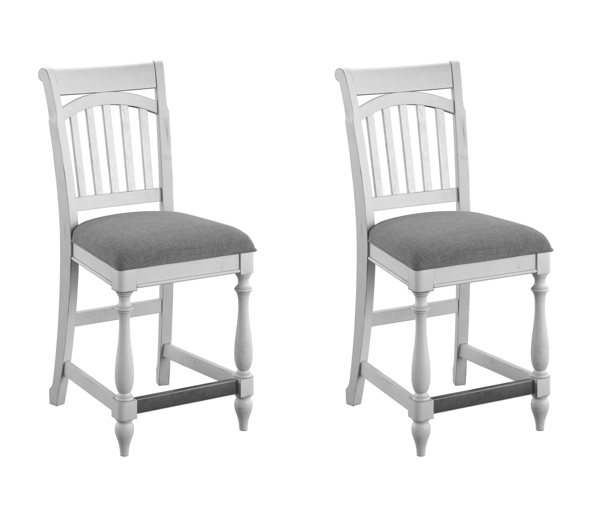 Mariano - Slat Back Barstools (Set of 2) - Gray Emerald Home