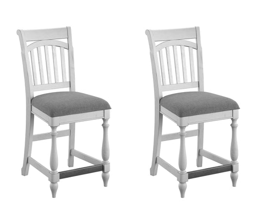 Mariano - Slat Back Barstools (Set of 2) - Gray Emerald Home