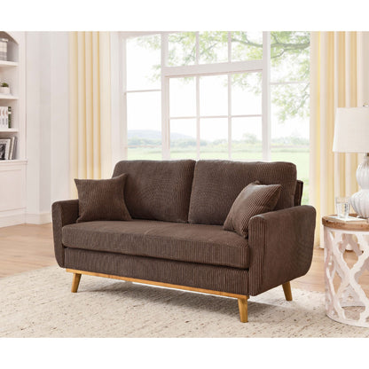 Upholstered Loveseat With Arms And Pillows Home Essentials