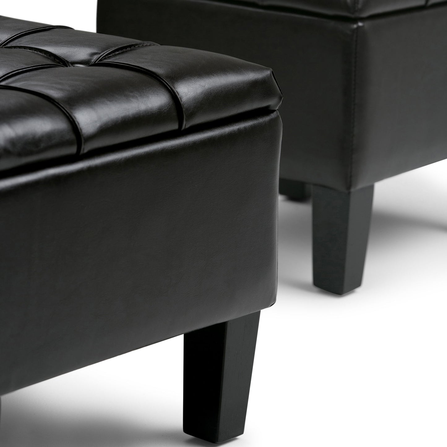 Dover - 3 Piece Storage Ottoman Contemporary Design Simpli-Home