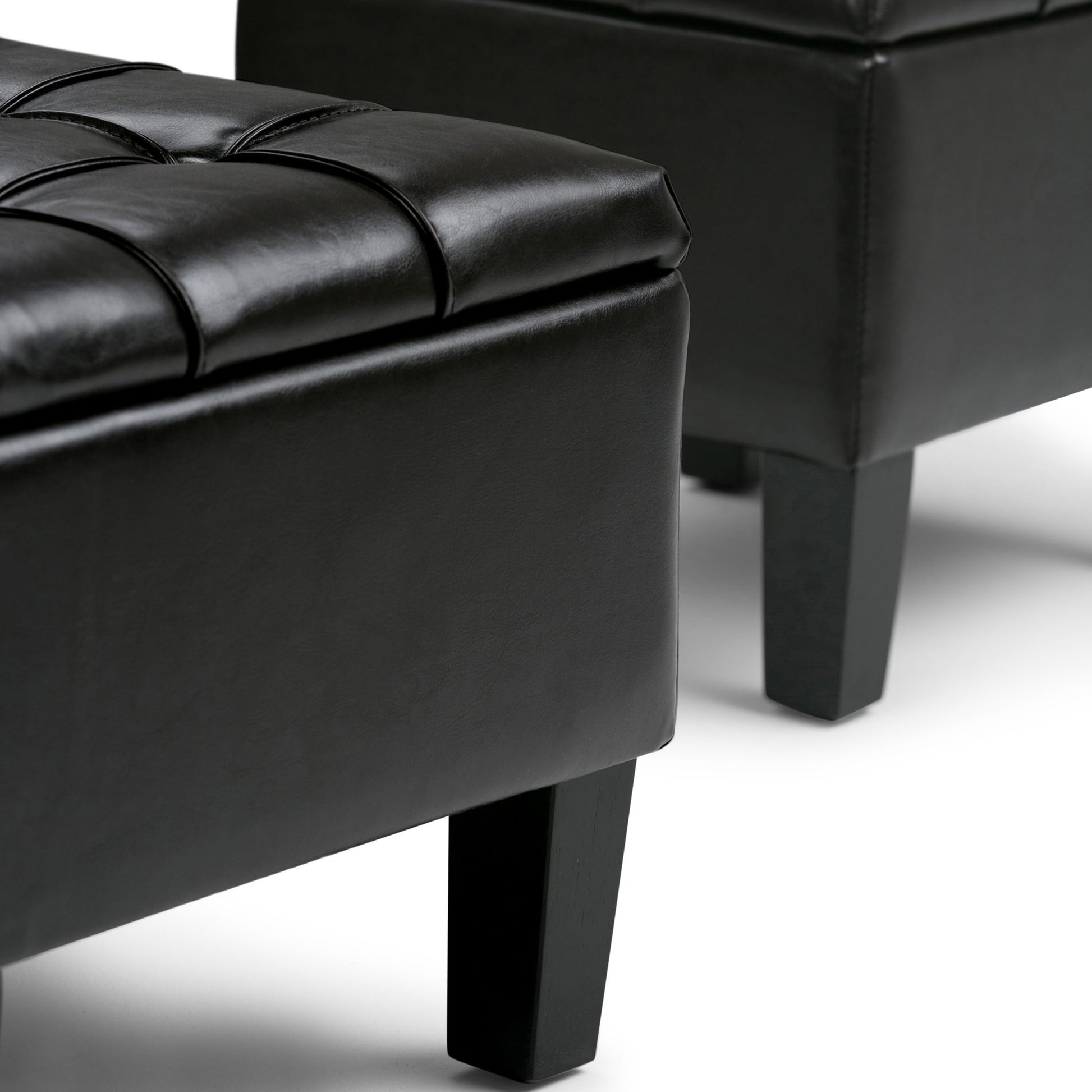 Dover - 3 Piece Storage Ottoman Contemporary Design Simpli-Home