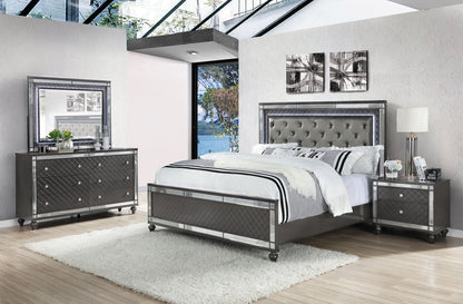 Refino - Bedroom Set - Gunmetal Crown Mark