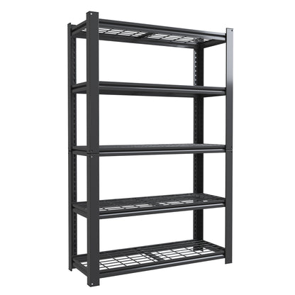Heavy Duty 5 Tier Adjustable Metal Mesh Storage Rack With 2000 Lbs Capacity - Brushed Nickel Daily Nest